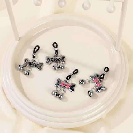Puppy Bone Bell Nipple Clamps Sexy Adjustable Women's Nipple Clamps for Breast SM Small Bells Adult Novelty Flirting and Teasing