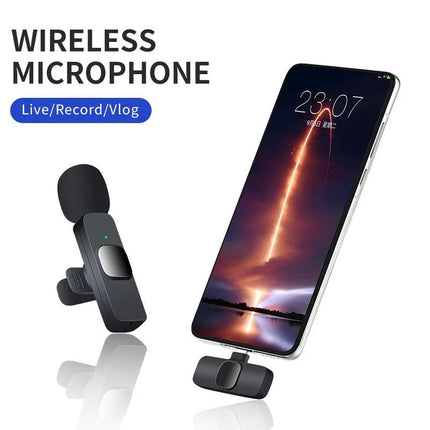 Wireless Lavalier Microphone Mini Windproof Wool Replaceable Lavalier Microphone for iPhone Android YouTube Vlog Audio Recording