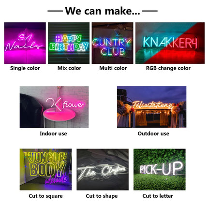 Custom Neon Led Sign Flex Aesthetic Room Decor Wall Hanging Marriage Birthday Party Studio Store Logo Design Custom Neon Lights