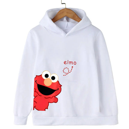 Sesame Street Cookie Monster Print Children's Hoodie Autumn and Winter Warm Casual Pullover Suitable for Boys and Girls