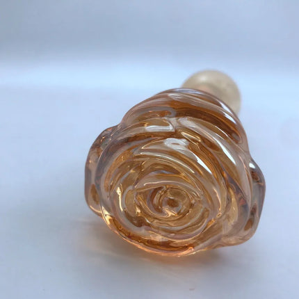 Rose Glass Bullet Butt Plug Transparent Pink Stimulating Anal Masturbation Beads Penetration Anal Plug Adult Sex Toy