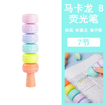 1pcs Creative 5 Color Highlighter Cartoon Cute Shape Highlighter Creative Students Make Hand Account Marker