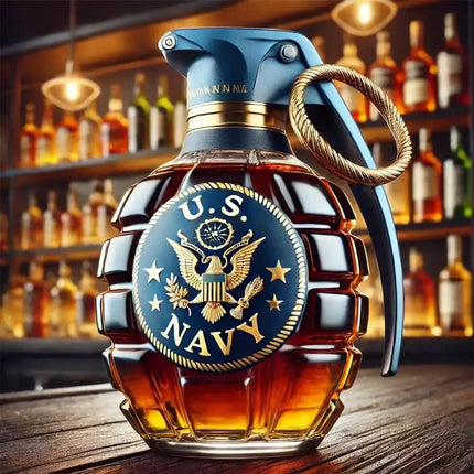 Military Hand Whiskey Bottle Engraved Hand Shape Whiskey Glass For Bar Office Home Decor Wine Cocktail Bottle Statue Decoration