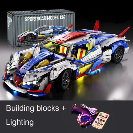 New Technical 1：14 Racing Sport Car Model Building Blocks City Mechanical Speed Vehicle Supercar Brick Puzzle Toys Kid Adult Gi