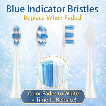 Replacement Toothbrush Heads Compatible with Philips Sonicare Soft Replacement Electric Brush Head 4100 6500 6100 7500 5300 1100