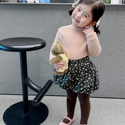 High Neck Baby Sweaters Autumn Winter Kids Boys Girls Long Sleeve Pure Color Knit Sweater Baby Kids Boys Girls Pullover Sweaters