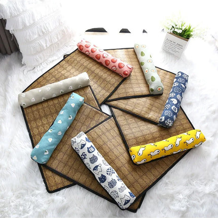 Cat Natural Cooling Mat Summer Pet Self Cooling Pad Cat Bed Mat For Dogs Indoor Rattan Weave Mat Sleeping Cat Bed