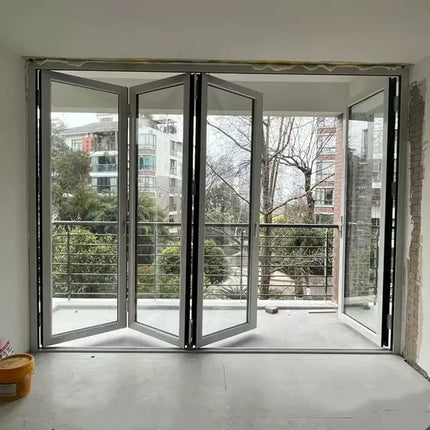 10*8FT Custom aluminum double pane exterior bifold doors partition patio glass door bi fold accordion door sliding folding door