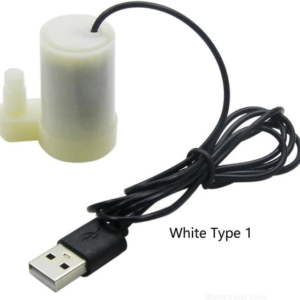 1/2pc DC 3-5V USB Micro Submersible Mini Low Noise Brushless Water Pump for Aquariums Fish Tank Pond Fountain Hydroponics Garden