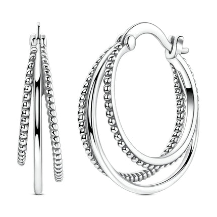 2025 New 925 Sterling Silver Earrings Simple Bow Strawberry Butterfly Hoop Stud Earrings for Wedding Party Women Jewelry Girls