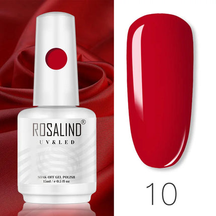 ROSALIND 15ml Nail Gel Polish Macaron Hybrid Varnish Semi Permanent Nail Art Design Soak Off Top Base Coat Esmalte UV Gel Nail