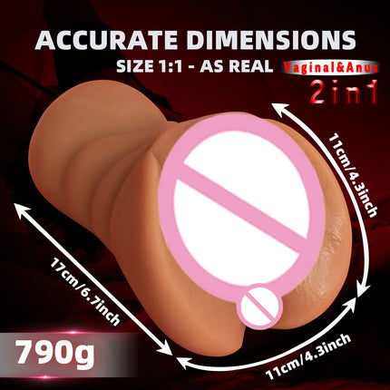 Realistic 3 in 1 Male Masturbator Cup Mouth Vagina Anal 3 Holes Deep Throat Blowjob Pocket Pussy Airplane Cup Sex Toy for Men