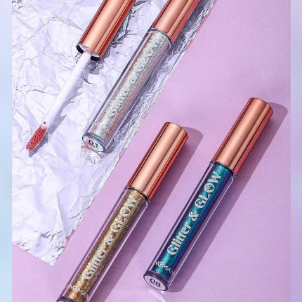 Diamond Shimmer Liquid Eyeshadow Set - Pearlescent Finish High-Pigment Long-Lasting Glitter Eyeshadow for Dazzling Beauty