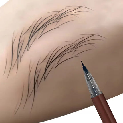 Ultra fijne wenkbrauwen pen contour schaduw afbeelding zijde ooglijn pen waterdichte wenkbrauwen pen niet gemakkelijk vervagen