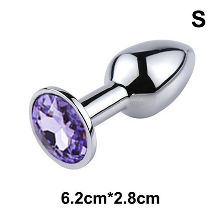 Metal Anal Plug Butt Diamond Plug Sexy Toy Gem Base Beginner Butt SM Toys For Women Men Couples Adult Game Anal Adult Products