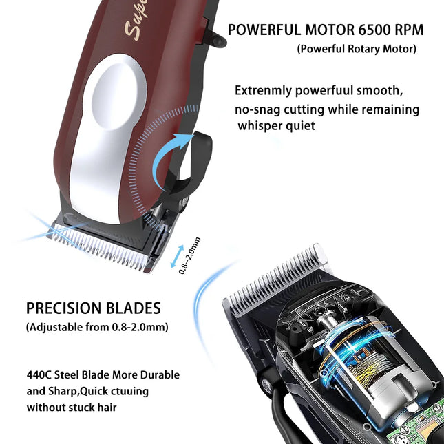 Professional Hair Clipper Powerful Lithium Battery USB Chargeable Trimmer LED Display Home Man Beard Shaver Hair Cutting Machine