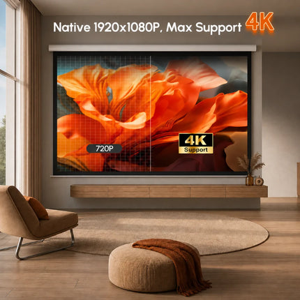 CAIWEI A10Q 4K Beam Projector for Movies 3800 ANSI Full HD 1080P Android Video Home Cinema Auto Focus Smart Projectors Portable