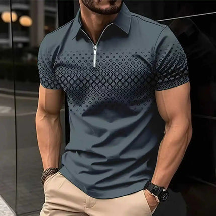 Large Size Men's Clothing Fashion Street Polos T-Shirts Summer Short Sleeve 3D Print Trend Male Simple POLO Tee Casual Tops