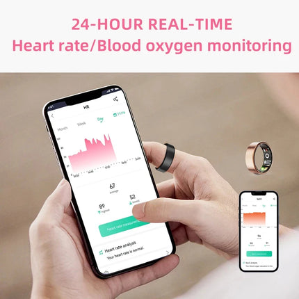 Smart Ring Equipped Motion Step Counting Healthmonitor,Sleep Monitor, Men's And Women's Waterproof Multifunctional Sports Ring