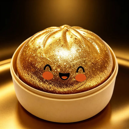 Realistic Simulation Dumpling Squishy Toy With Colorful Glitter Slow Rebound Design Relieves Stress For Children And Adults