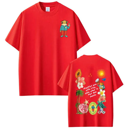 Rapper Bad Bunny T-shirt Debi Tirar Mas Fotos DTMF World Tour Album T Shirts Men Women Fashion Hip Hop Vintage Casual T-shirts