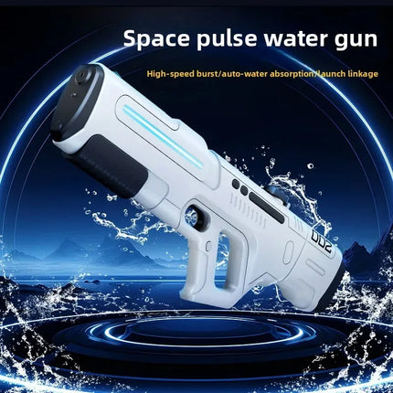 Pulse Continuous Firing Watergun Electric Water Gun Powerful Water Spray Large Capacity Automatic Water Absorption Squirt Gun
