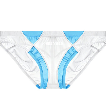 Ultra-thin Breathable Japanese-Style Transparent Sexy Men's Underwear Triangle Briefs With Smooth Ice Silk And Low Waistline