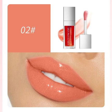 Hellokiss Lip Glow Oil 8ml Glossy Lip Oil Moisturizing Lip Glaze Transparent Lip Balm  Lip Stick Cherry