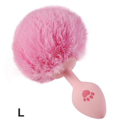 Runyu Cat Paw Anal Plug Sexy Adult Fetish Butt Plug Sexy Gadgets Penetration Anal Toy with Hairball Fox Tail But Pluk Sex Toys