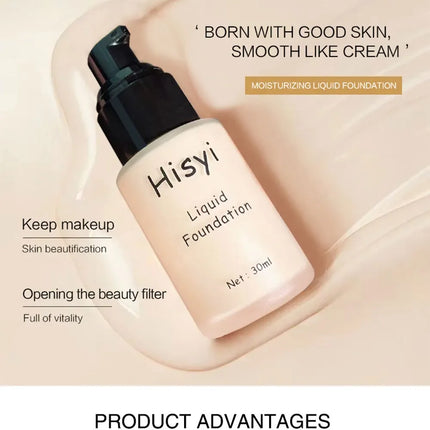 Liquid foundation - Oil-control & long-lasting matte finish, water-resistant, even out skin tone - Perfect natural Korean makeup