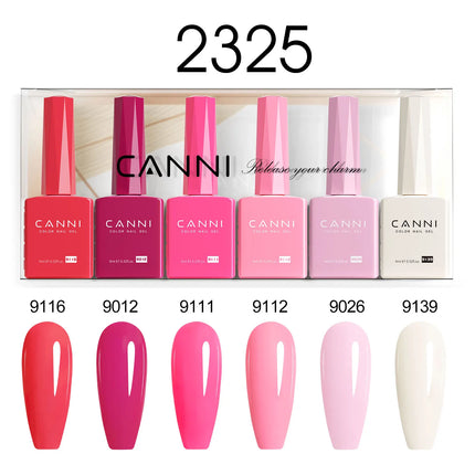 6pcs/kit CANNI TPO FREE HEMA FREE Halloween Nails Color Set Dark Red Semi Permanent Soak off UV LED Gel Varnish Christmas Gift