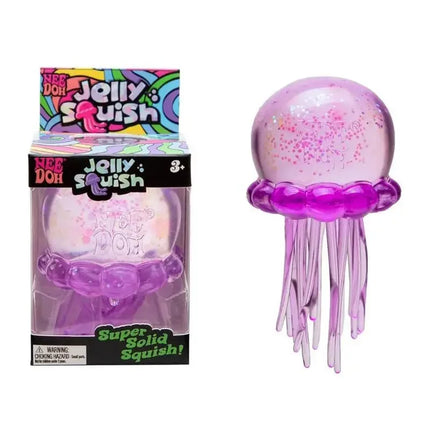 ~_~Needoh Fuzz Ball Jellyfish Squishy Blind Box Random Color Soft Stress Relief Toy Cute Relaxing Squeeze Sensory Toy