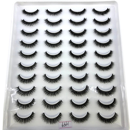 2023 New 20 pairs natural long 3D mink false eyelashes fake lashes makeup kit Mink Lashes extension eye lashes short eyelashes