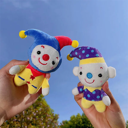 Women Man Personality Cute Joker Stuffed Toy Key Chains Lovely Circus Clown Cloth Doll Girls Handbag Ornament Funny Keychains