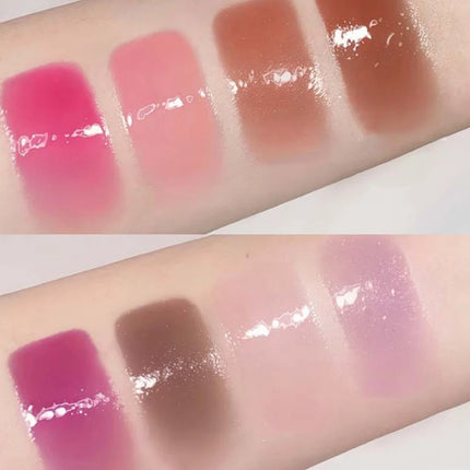 Cappuvini Peach Jelly Water Light Glass Gloss Lip Gloss Lasting Non-stick Waterproof Lip Plumping Moisturizing Lipgloss Makeup