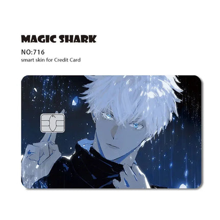 2025 New Mcloving Meme Cartoon Spider Anime Red Eyes Black Dragon PVC Sticker Film Skin for Debit Bank Credit Card