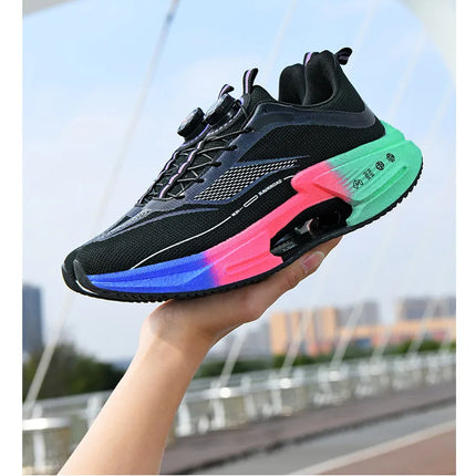 Family carbon plate running shoes for Boys Big Boys Student rotating button Technology TPU+ Popcorn high pop sneakers for girls