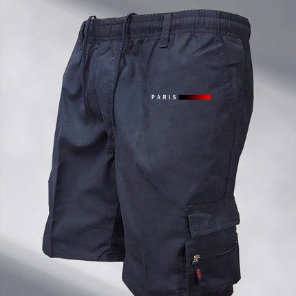 Men's Tactical Shorts Elastic Waist Cargo Work Shorts Men Outdoor Casual Street Style Jogging Shorts Loose Work Casual Shorts