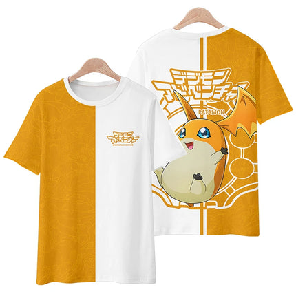 Anime Digimon Adventure 3D Print T-Shirts Men Women Casual Streetwear Oversized Short Sleeve T Shirt Male Tees Tops Man Clothing