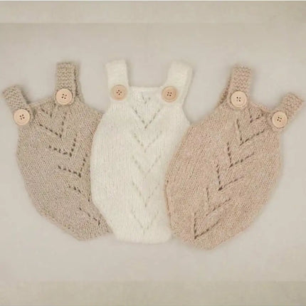 Newborn Photography Props Baby Boy Girl Bodysuit Outfit Soft Knitted Romper Adorable Suitable for Studio or Home Photo Sessions