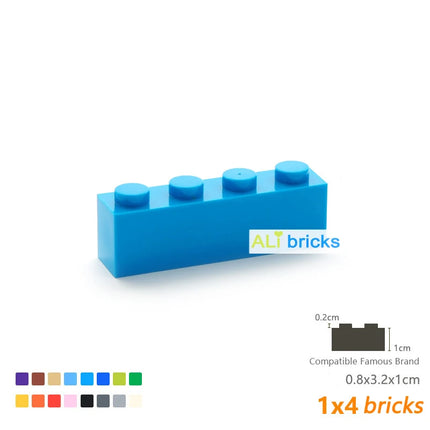 60PCS Bulk Building Blocks Thick Figures Bricks 1x4 Dots Educational Creative Size Compatible With Brand Toys for Children 3010