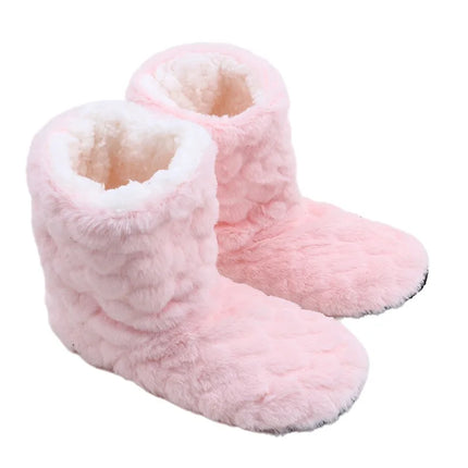 2026 Winter Adult Thick Warm Floor Shoes High Tube Non-Slip Indoor Cotton Shoes Plush Home Slippers Men And Women