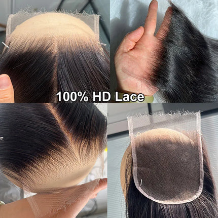 Newa Hair 13X6 HD Lace Frontal Only Human Hair Skinlike Real HD Lace Melt Skins 13x4 9x6 7x5 5X5 HD Lace Closures Pre Plucked