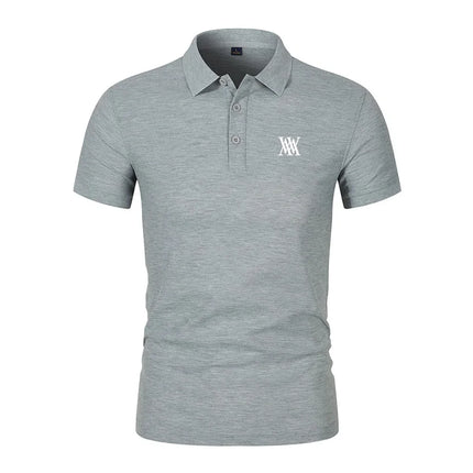 Men's anti-pilling polo shirt with flip collar, casual business fashion, slim fit polo shirt, new for summer 2026