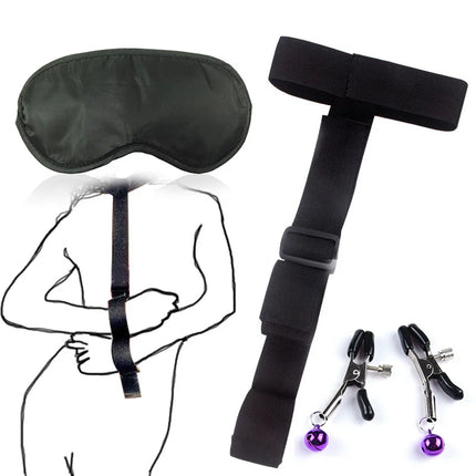 Adult Sex Products Erotic Bondage Bed Games BDSM Sex Bondage Set Women Handcuffs Ankle Cuff Restraints Sex Toys For Couples