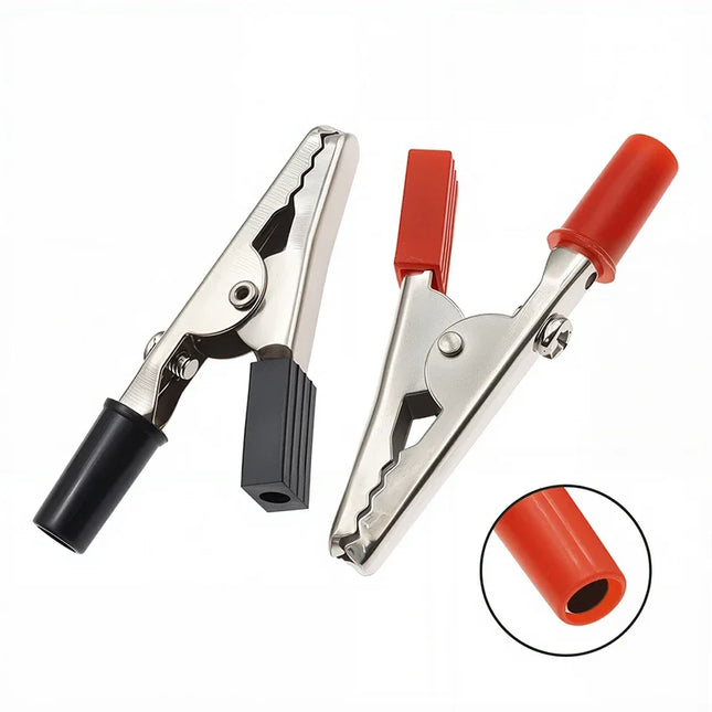 10 Pieces Metal Alligator Clips Test Clips, Electronic Product Test Clips with Screws and Solder Ports, Electrician Wire Clips