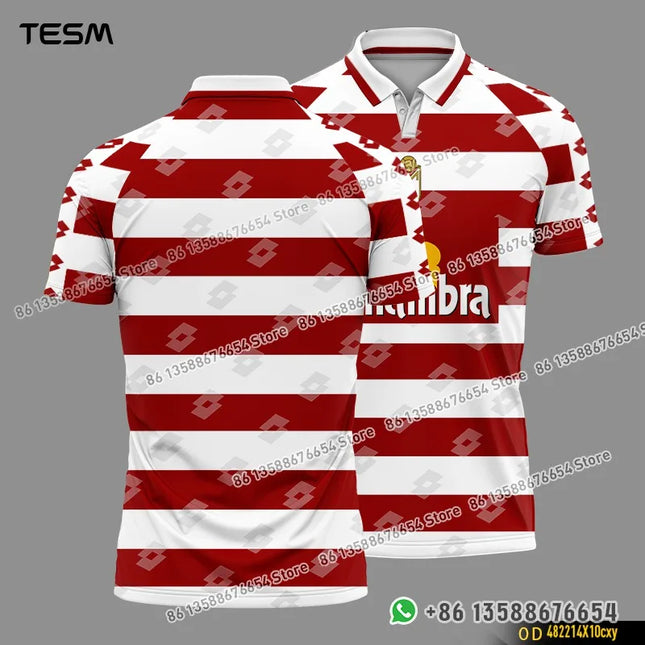 TESM Summer POLO Shirt Men Summer Sports V-neck T-shirt Street Trendy Short Sleeve 3D HD Print T-shirt