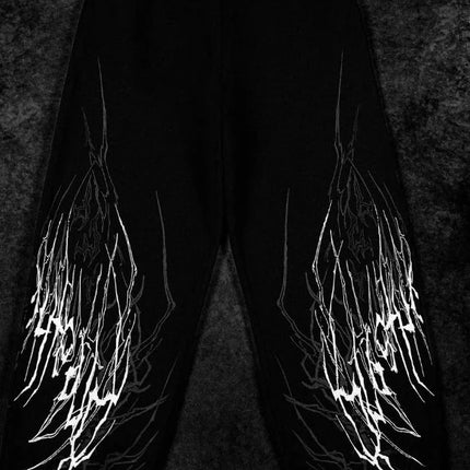 Hot Selling New Men's Street Running Pants Black Abstract Pattern Sports Pants Urban Style Casual Pants 2026 Winter Pants
