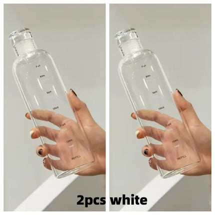 Newest Water Cup Sport Water Bottle With Time Scale Couple Plastic Portable Water Container Anti-drop Outdoor Water Bottle