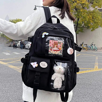 Fashion Girls Backpack New Large Capacity Korean Style Women Backpacks Cute Student School Backpack Versatile Women's Bag